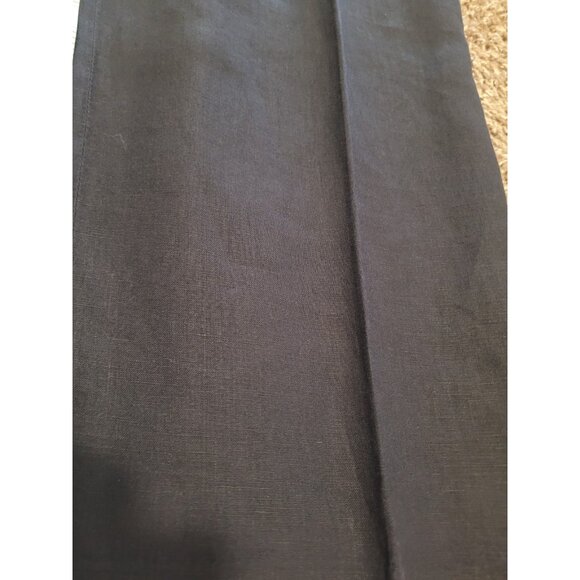 Eileen Fisher Organic Linen Pants Wmn L Blue Career Casual Straight Leg Minimal - Picture 11 of 13